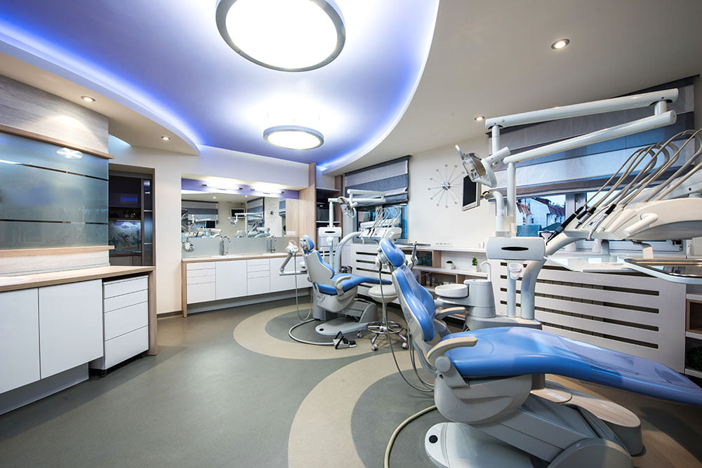 Voice assistance connected to a dental clinic phone system.